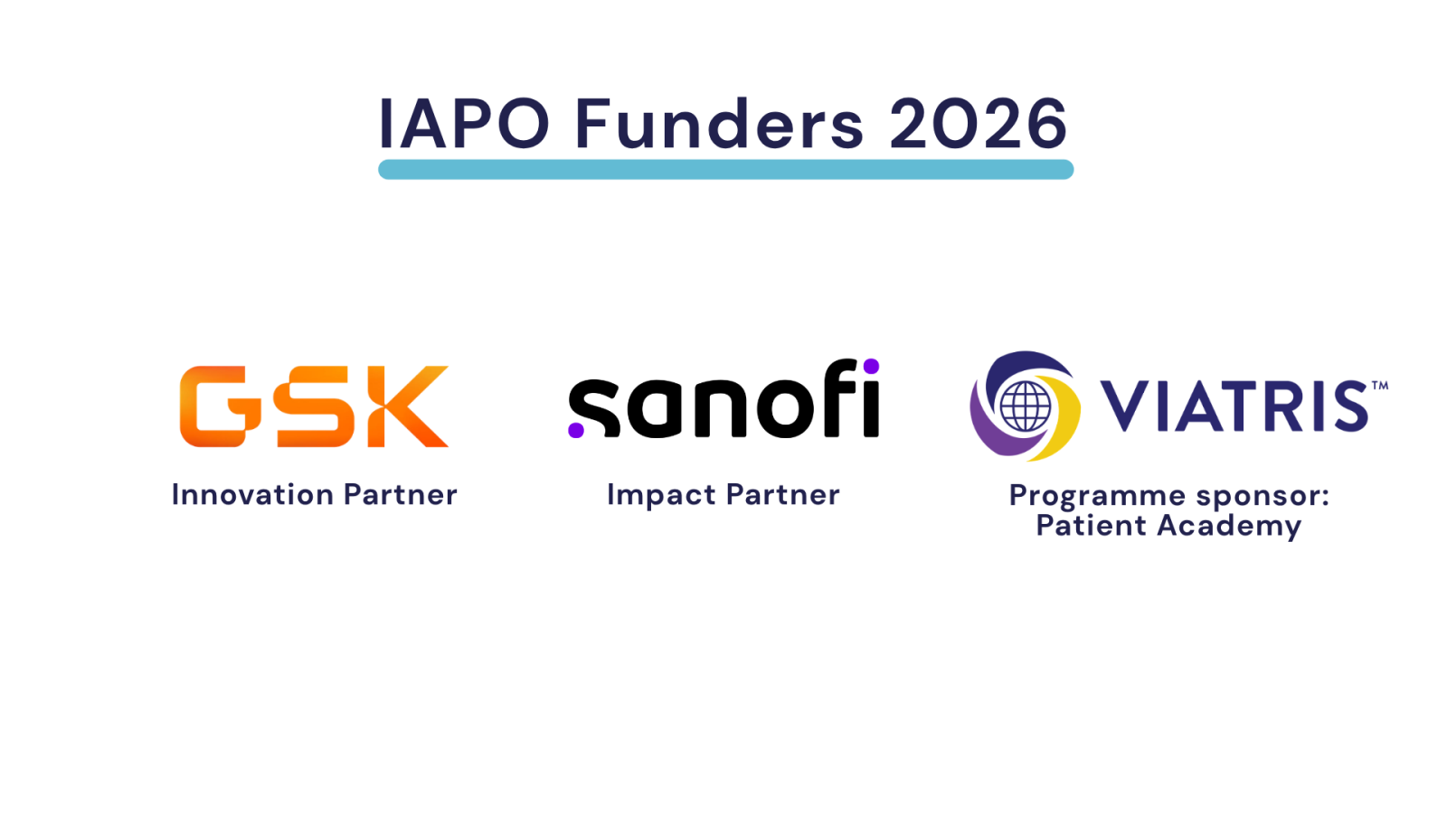 IAPO funders 2026